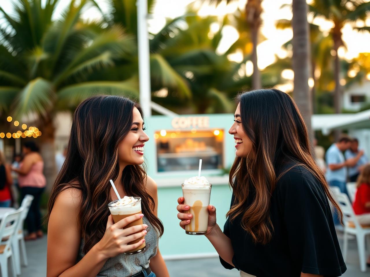 Guests enjoying coffee together